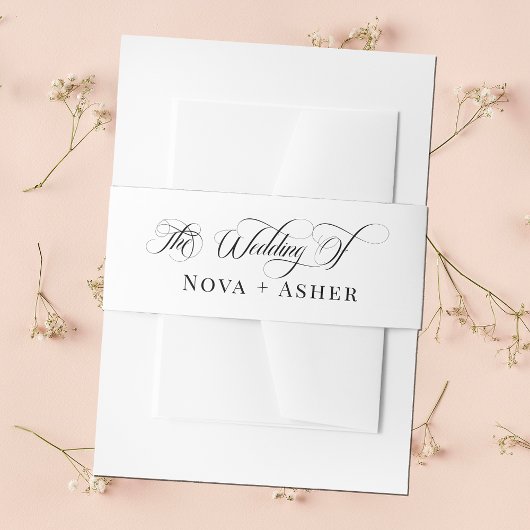 シンプル伝統的クラスエレガントモダンクラシック 招待状ベリーバンド