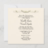 シンプル伝統的クリーム結婚式招待状 招待状 (正面)