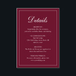 シンプル伝統的フォーマルエレガントバ結婚グンディ エンクロージャーカード<br><div class="desc">伝統的スタイルバ結婚ルディのエンクロージャカーエレガントドは、薄い銃の中の書の中でシンプル「詳細」を持つデザインを備えた縁どを搭載した。テンプレートは、あなたの特別な日に関する重要な情報を共有するための十分なスペースを与える。このクラシックデザインはOSにフォーマル最適結婚である。</div>