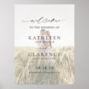 シンプル伝統的フォーマルクラシック結婚写真 ポスター