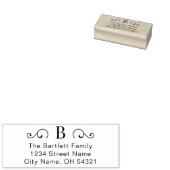 シンプル伝統的モノグラカスタムム差出人住所 ラバースタンプ (押印)