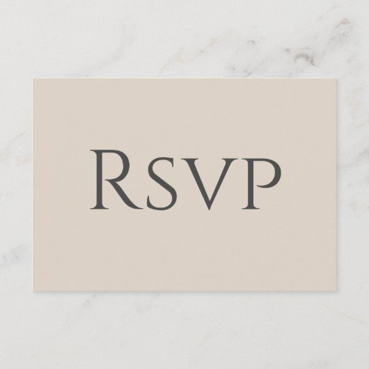 シンプル伝統的ワイルドフラワーRSVP エンクロージャーカード (裏面)