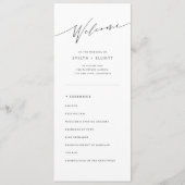 シンプル伝統的教の結婚儀式 プログラム (正面)