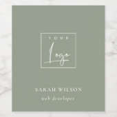 シンプル佐賀グリーンカスタムビジネスのロゴ ワインラベル (シングルラベル)