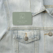 シンプル佐賀グリーンカスタムビジネスのロゴ 名札 (インサイチュ)