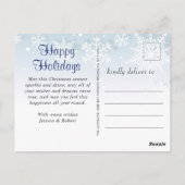 シンプル何と年のクリスマスの休日の挨拶 ポストカード (裏面)