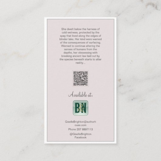 シンプル作家宣伝 名刺 (裏面)