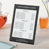 シンプル価格表白黒 台座サイン (インサイチュ)