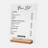 シンプル価格表 アクリルサイン (傾斜)