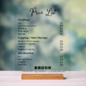 シンプル価格表 アクリルサイン (ニュートラル)