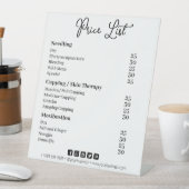 シンプル価格表 台座サイン (インサイチュ)