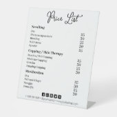 シンプル価格表 台座サイン (正面)