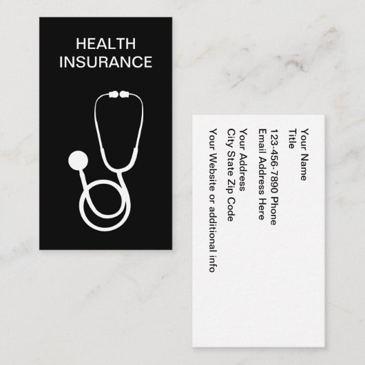 シンプル保険 名刺 (正面/裏面)