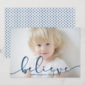 シンプル信じBLUE HOLIDAY PHOTO シーズンカード (正面/裏面)