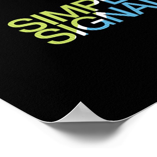 シンプル信号 ポスター (角)