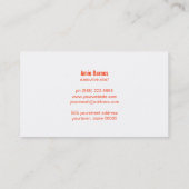 シンプル個人シェフモダンケータリングターコイズ 名刺 (裏面)