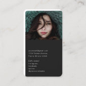 シンプル個人モダン写真QRコード 名刺 (裏面)