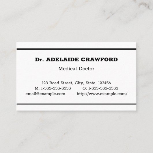 シンプル健康気に専門業証 名刺 (正面)