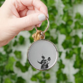 シンプル像モダンの上のカモメの写真 キーホルダー (手)