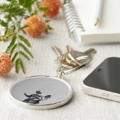 シンプル像モダンの上のカモメの写真 キーホルダー (側面)