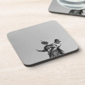 シンプル像モダンの上のカモメの写真 コースター (左側)