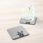 シンプル像モダンの上のカモメの写真 コースター (右側)