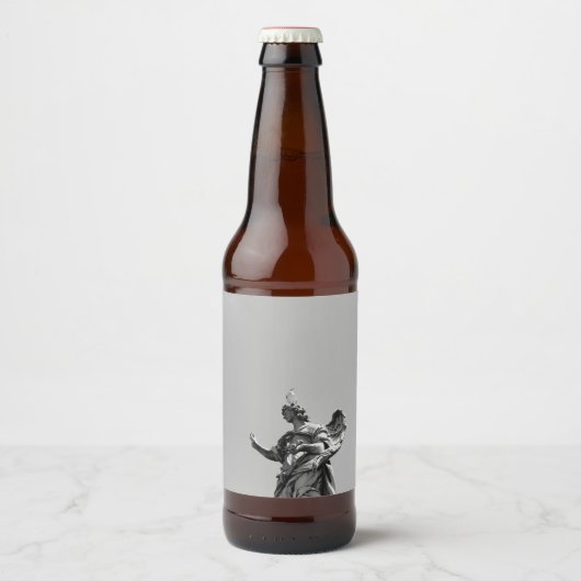 シンプル像モダンの上のカモメの写真 ビールラベル (正面)