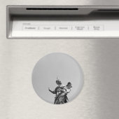 シンプル像モダンの上のカモメの写真 マグネット (インサイチュ (食洗機))