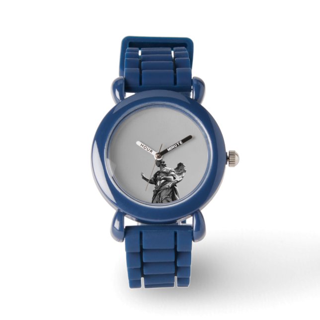 シンプル像モダンの上のカモメの写真 腕時計 (正面)