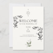 シンプル優雅な結婚式の招待状 招待状 (正面)