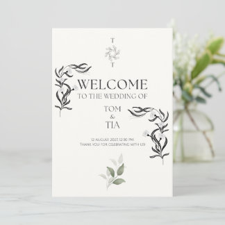 シンプル優雅な結婚式の招待状 招待状