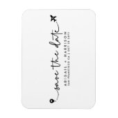 シンプル先ウェディングスクリプトの写真 マグネット (縦)