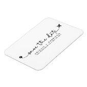 シンプル先ウェディングスクリプトの写真 マグネット (左側)