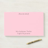 シンプル先生の机から ポストイット (デスク)