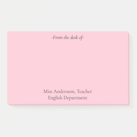 シンプル先生の机から ポストイット (正面)