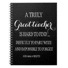 シンプル先生ノート白黒ギフト ノートブック