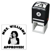 シンプル先生フォトおもしろい顔認定ゴム セルフインキングスタンプ (インサイチュ)