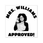 シンプル先生フォトおもしろい顔認定ゴム セルフインキングスタンプ (デザイン)