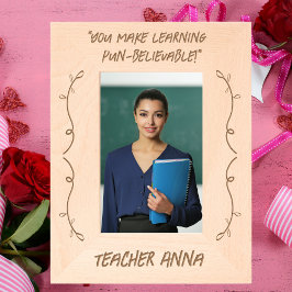 シンプル先生モダン感謝バレンタインギフト レーザー彫刻フレーム