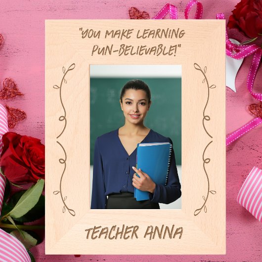 シンプル先生モダン感謝バレンタインギフト レーザー彫刻フレーム