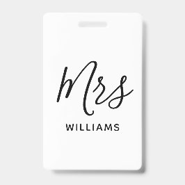 シンプル先生名ラパーソナライズされたンヤードID バッジ