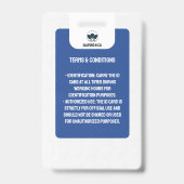 シンプル先生IDカード |ブルーコラージュ学校ID バッジ (裏面)