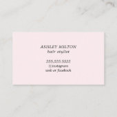 シンプル光エレガントバラ美しいアポイントメントカード 予約カード (裏面)