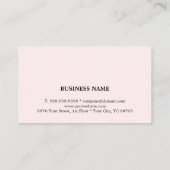 シンプル光エレガントバラ美しいアポイントメントカード 予約カード (裏面)