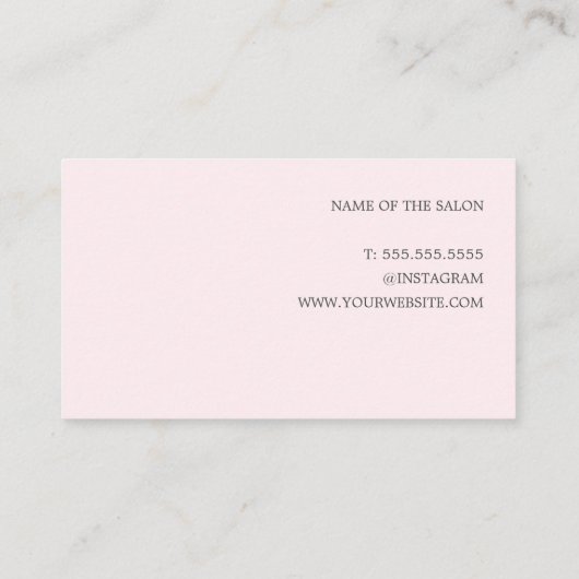 シンプル光エレガントバラ美しいサロン 予約カード (裏面)