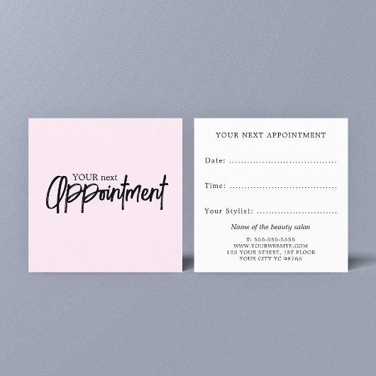 シンプル光エレガントバラ美しいサロン 予約カード