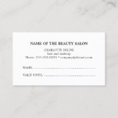 シンプル光エレガントピンク美しいロイヤリティカード ロイヤリティカード (裏面)