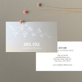 シンプル光エレガント分岐美しいサロンスパ 名刺