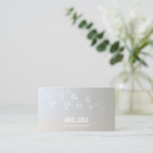 シンプル光エレガント分岐美しいサロンスパ 名刺 (スタンド正面)