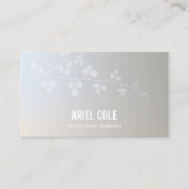 シンプル光エレガント分岐美しいサロンスパ 名刺 (正面)